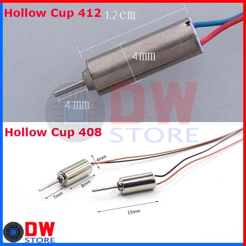 Velopiii67 Hollow Cup Dc Motor Dinamo Baling Pesawat Drone Helikopter Rc Car Mobil Remote 4Mm 408