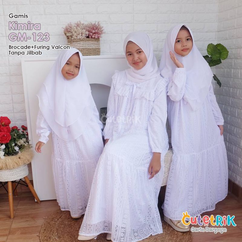 Gamis Putih couple ibu & Anak by Cutetrik ARISA & HALLA
