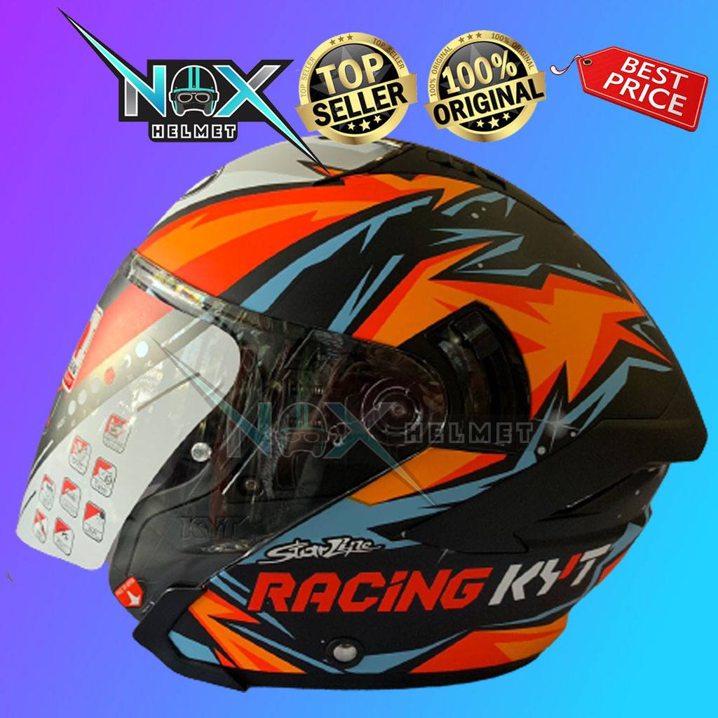 Helm KYT NFJ Jaume Masia 2021 Replica Halfface (Ongkir 3Kg)