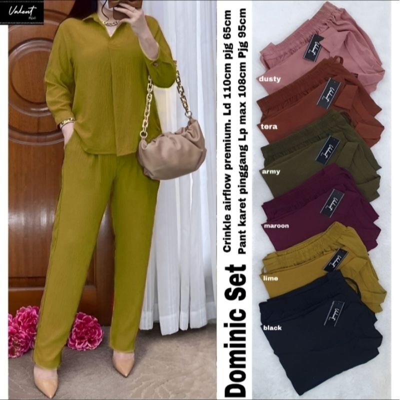 Baju Setelan Wanita One Set Daily Set Dominic Polos Jumbo