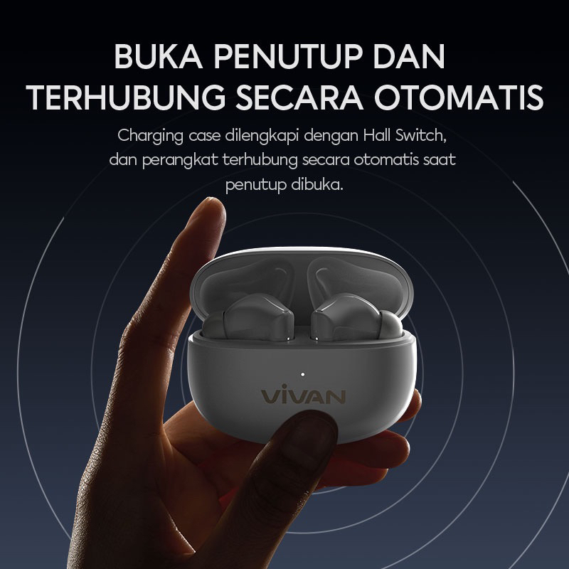 VIVAN TWS T220 Plus True Wireless Bluetooth Earphone Earbuds - Garansi Resmi 1 Tahun