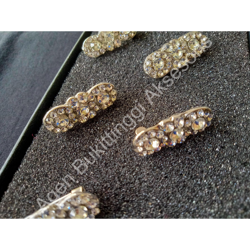 Bros Dagu Jilbab Titanium Asli Kecil Korea Mewah Premium Import  Bross Korea Peniti Bros Mutiara Bro