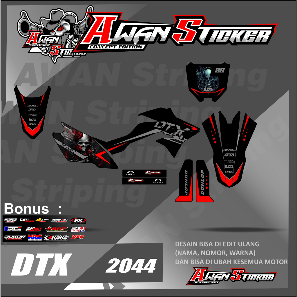 Decal Sticker Cutting  Variasi Fullbody KLX BF 150 - KLX BF Extreme - KLX BF SE & Decal KLX G 150 - 