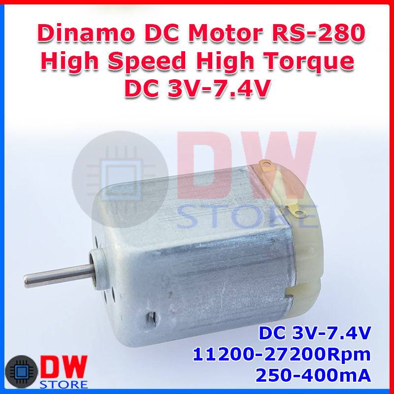 Dinamo DC Motor RS-280 RS 280 High Speed RPM High Torque 3V-7.4V