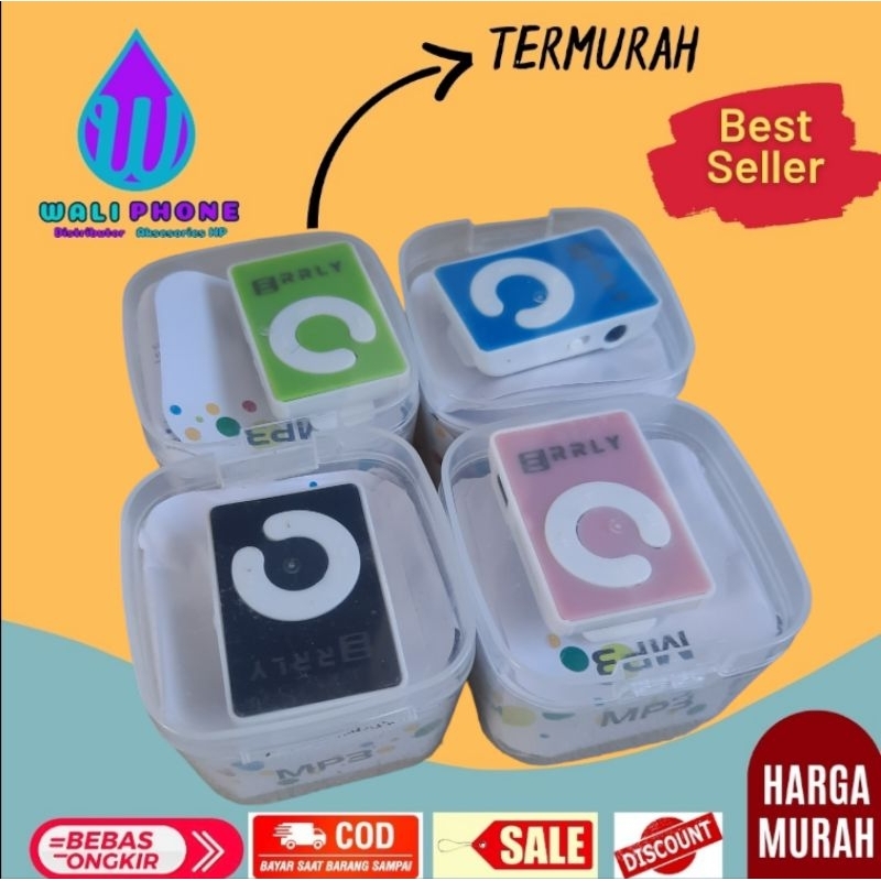 mp3 player jepit mini musik headset memory murah