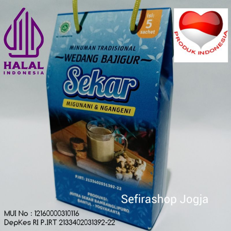 

SEKAR Wedang BAJIGUR isi 5 sachet | Minuman Herbal Tradisional Alami