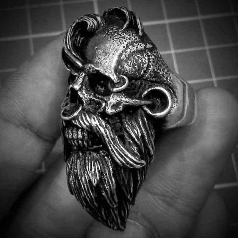 funky skull, skull ring , ring skull , sculpfact , cincin tengkorak , tengkorak , cincin karakter , 