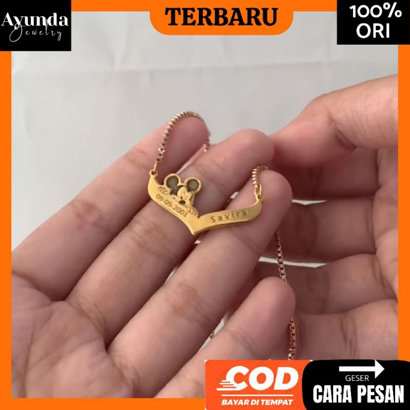 Gelang Nama Anak Gelang titanium anti karat custom nama