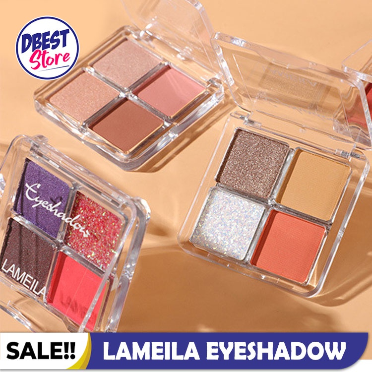 LAMEILA Eyeshadow Glitter Korea 9 Warna Pigmented Eye shadow Palette Waterproof - READY VARIAN