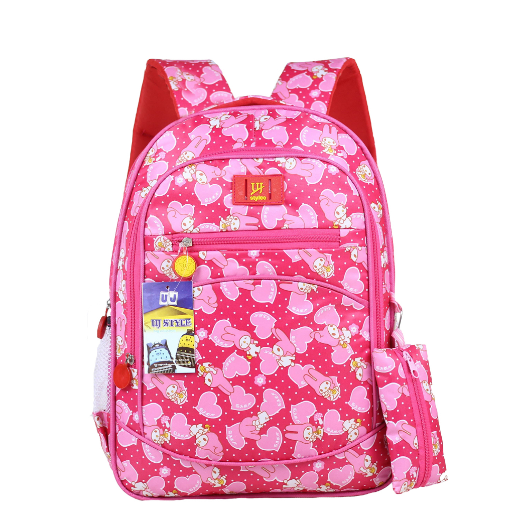 Tas Ransel Anak Perempuan Unicorn Style Melody Pink Bonus Jas Hujan dan Tempat Pensil Warna Pink Ungu Backpack Anak TK SD Sekolah Les Ngaji TPA TPQ Bahan Tebal Kuat Awet Kualitas Impor Ransel Anak Cewek Piknik Muat LKS Buku Paket Buku Tema Laptop 14 inch