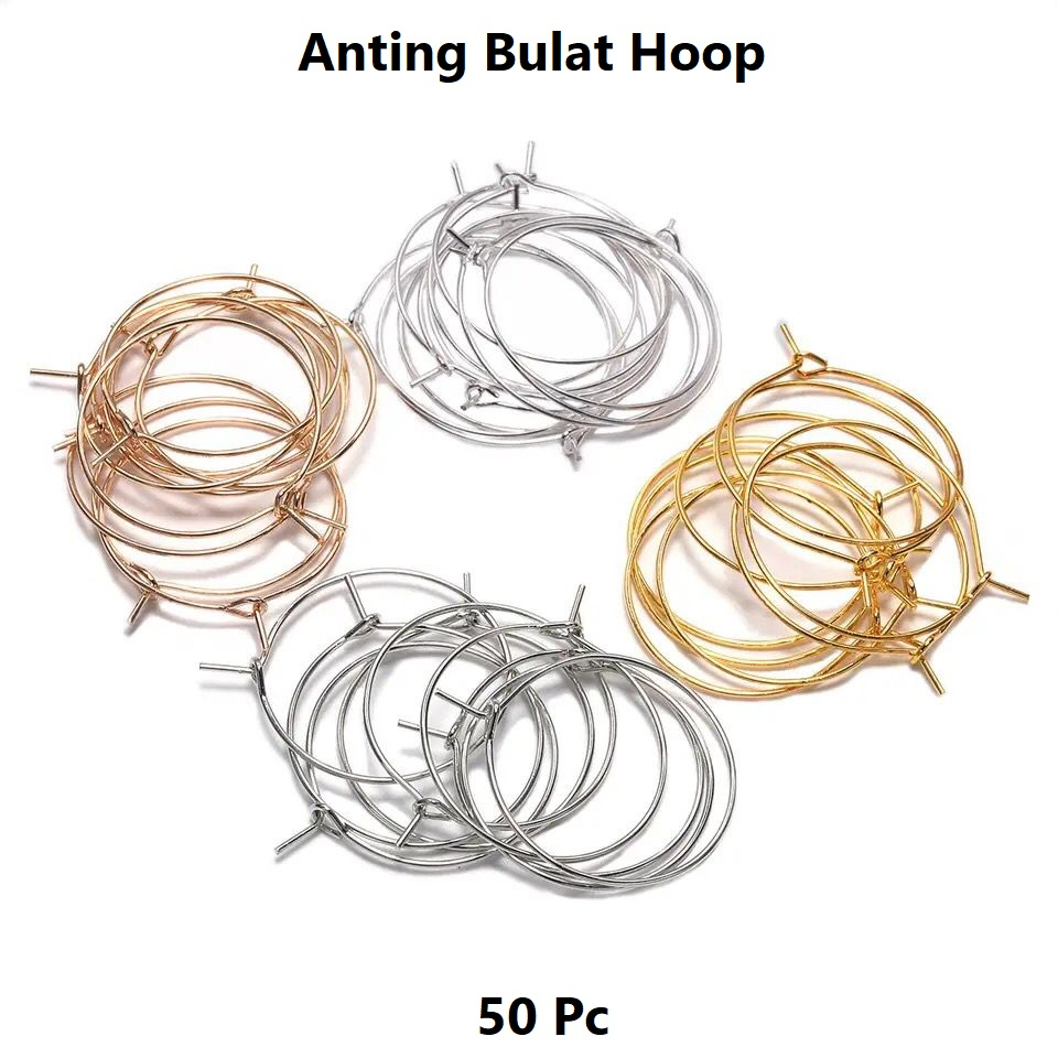 Anting Hoop Bulat Besar Uk 20 - 35mm Harga/50pcs