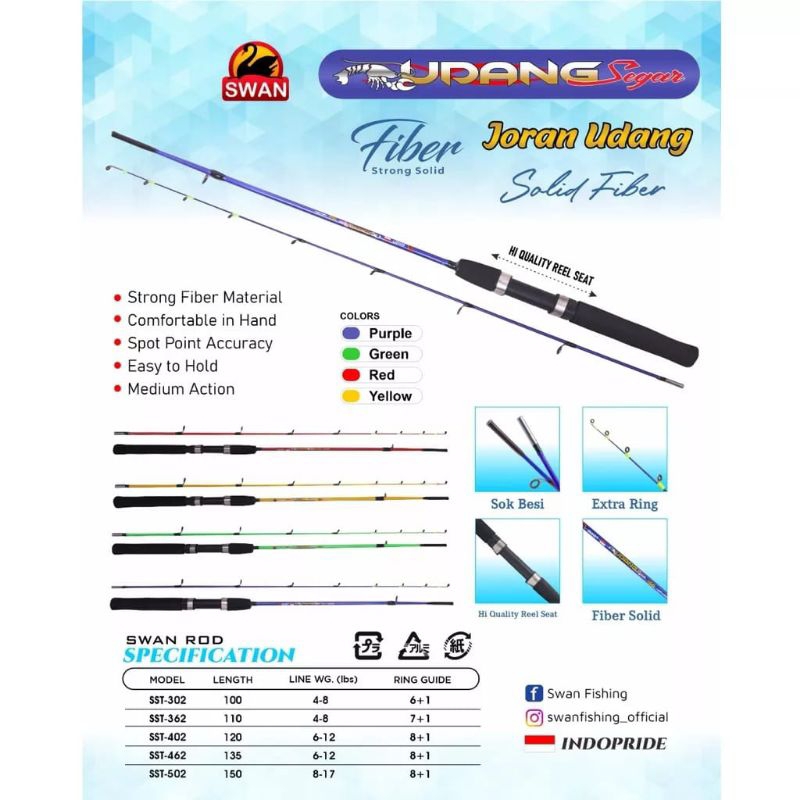 Joran Pancing Udang Swan  150cm