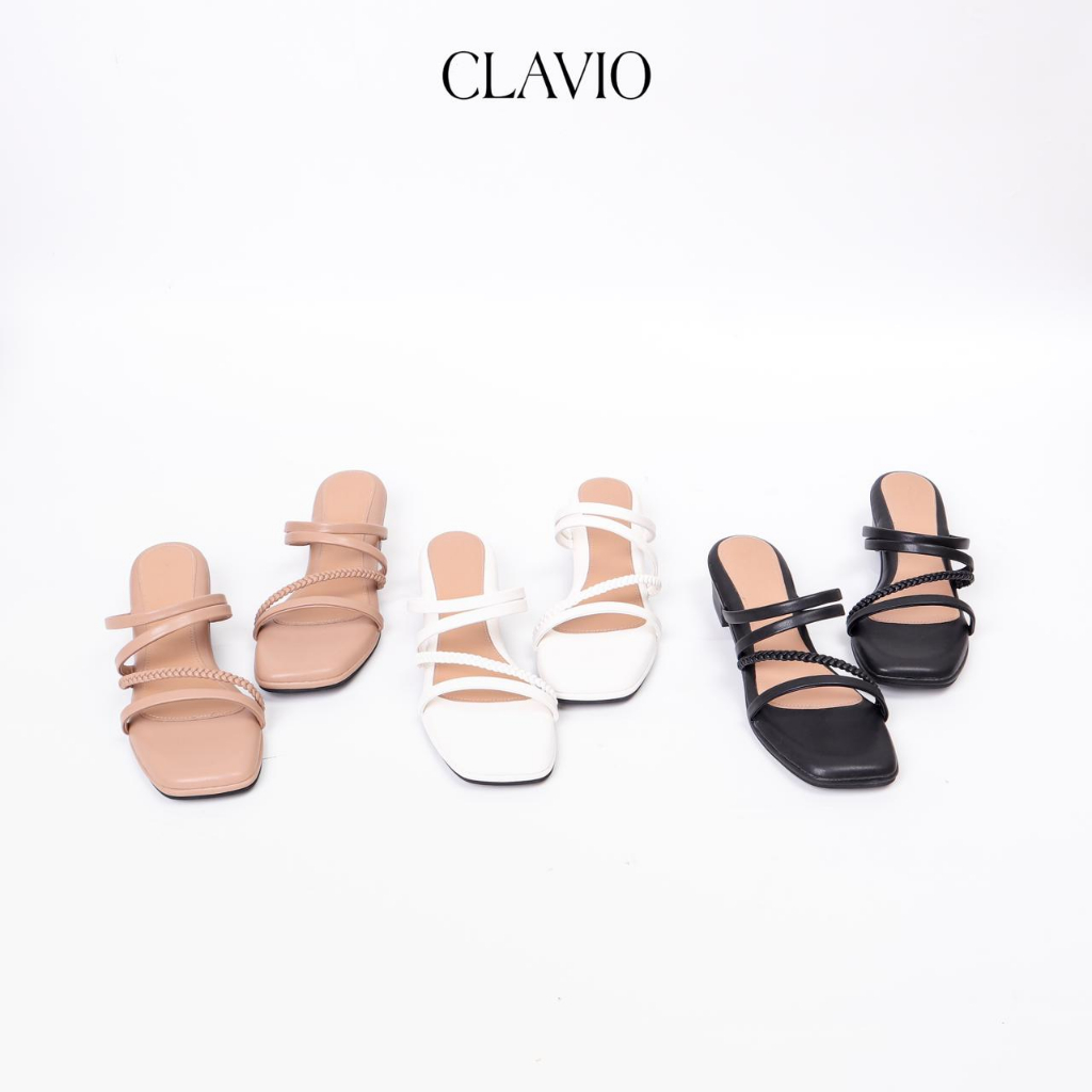 CLAVIO Kinara Sandal Wanita Heels / Hak 3 Cm