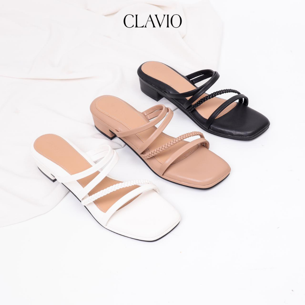 CLAVIO Kinara Sandal Wanita Heels / Hak 3 Cm