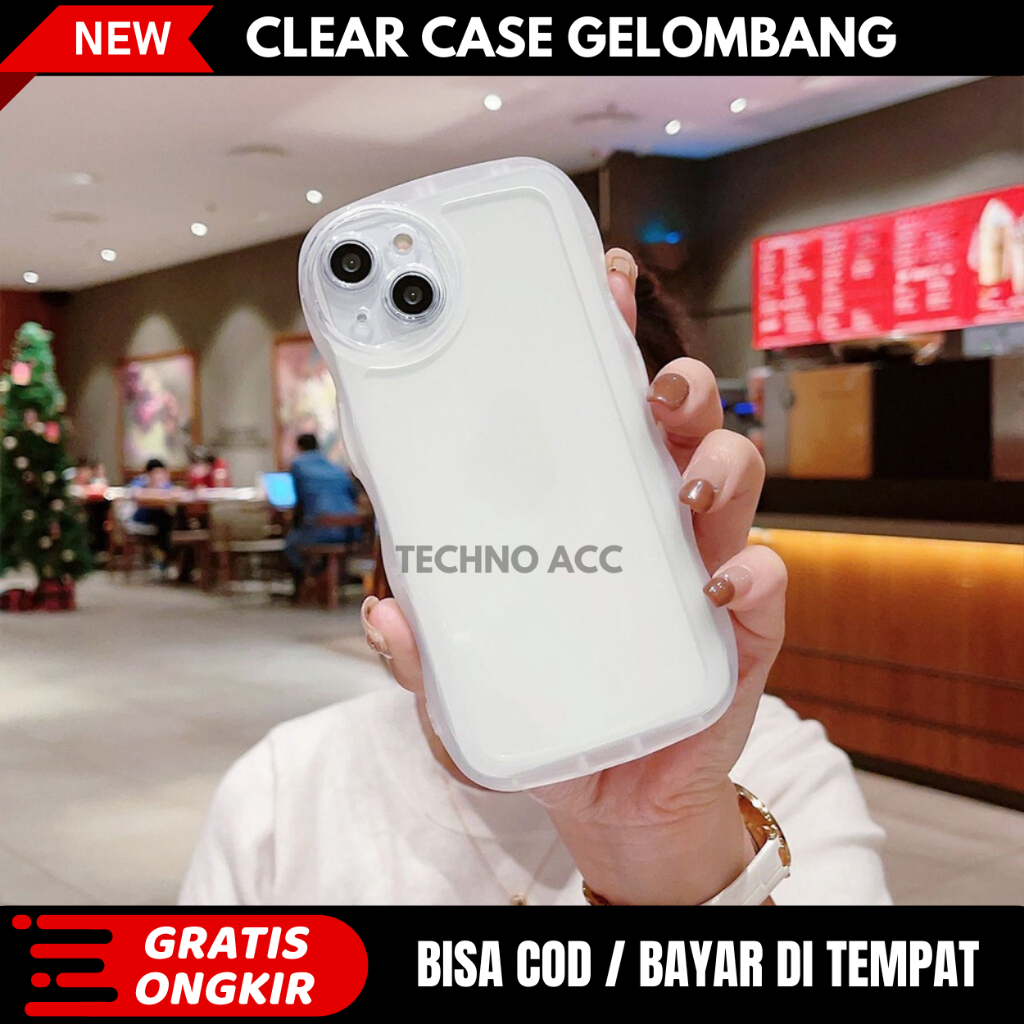 CASE NEW CLEAR GELOMBANG SAMSUNG A50 / A70 / A10S / A20S / A21S / A30S / A50S / A70S TECHNO