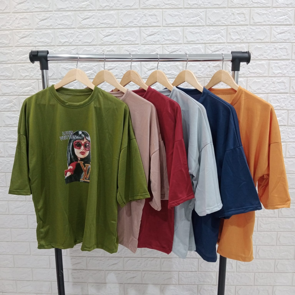 Agen_fashion BAJU ATASAN WANITA LENGAN 3/4 JUMBO OVERSIZE MURAH