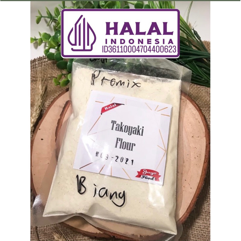 

Halal MUI. KEMASAN 200 GRAM TEPUNG TAKOYAKI BIANG PREMIX okonomiyaki flour bs untuk 200an bola takoyaki
