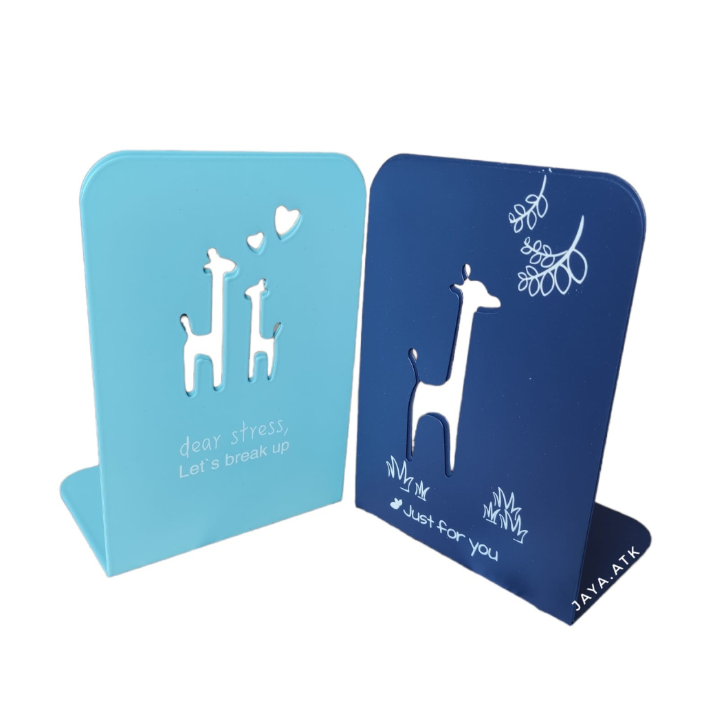 BOOK END PEMBATAS BUKU BESI LUCU BENTUK PENYANGGA BUKU BOOKEND HOLDER SANDARAN BUKU BOOK STAND