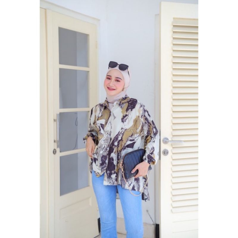 || BISA COD || KEMEJA RAYON MOTIF OVERSIZE ||