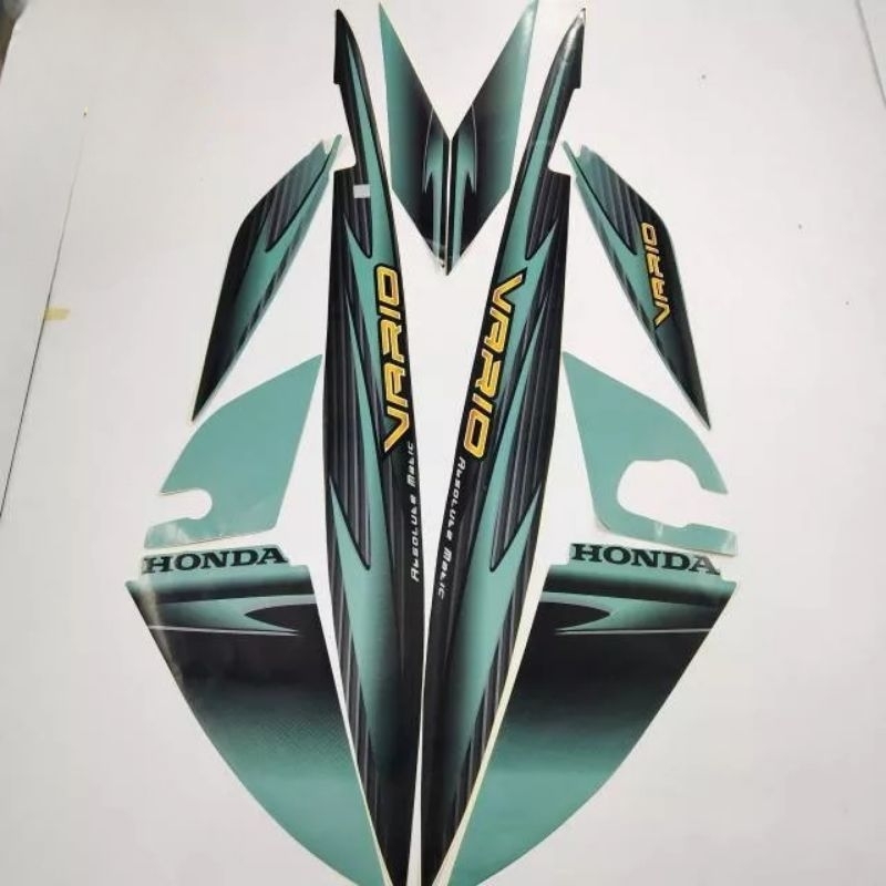 stiker motor honda vario 110 2007 hijau hitam