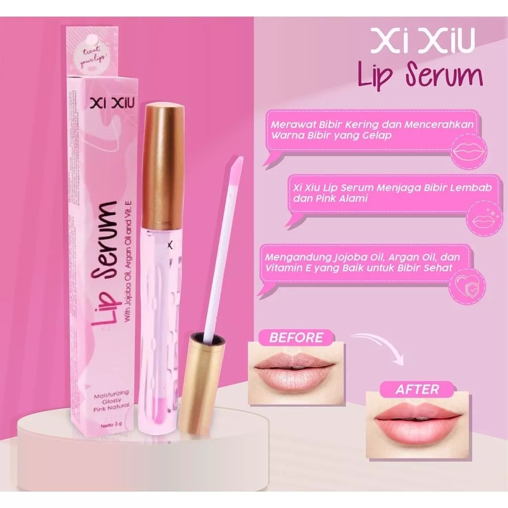 XI XIU Lip Serum - Moisturizing Glossy Pink Natural | XiXiu Lip Serum