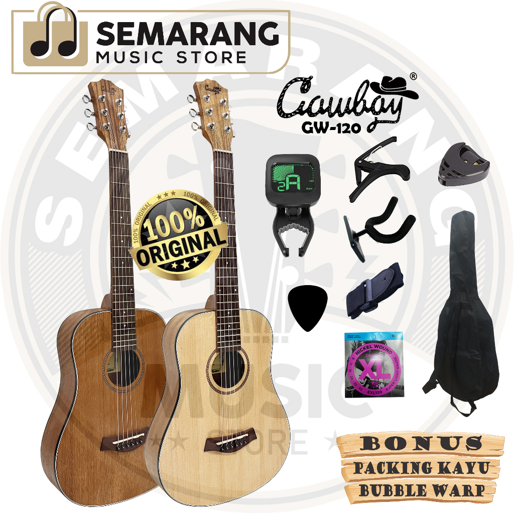 ORIGINAL!!! Gitar Akustik ¾ Import Merk Cowboy GW-120 NA GW 120NS Gitar Akustik 3/4 Import 3per4