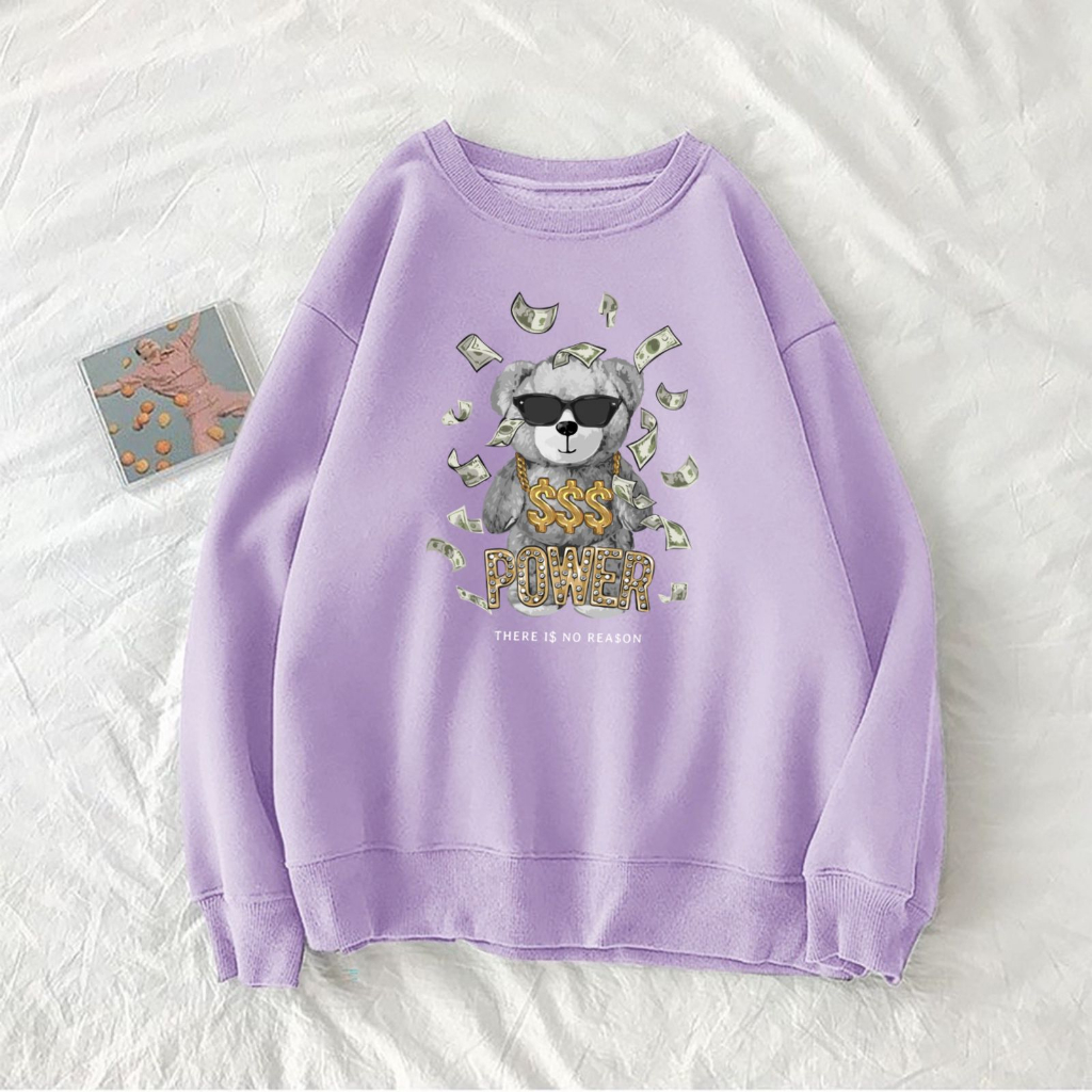 Sweater POWER TEDDY Sweatshirt Crewneck || M - XXL