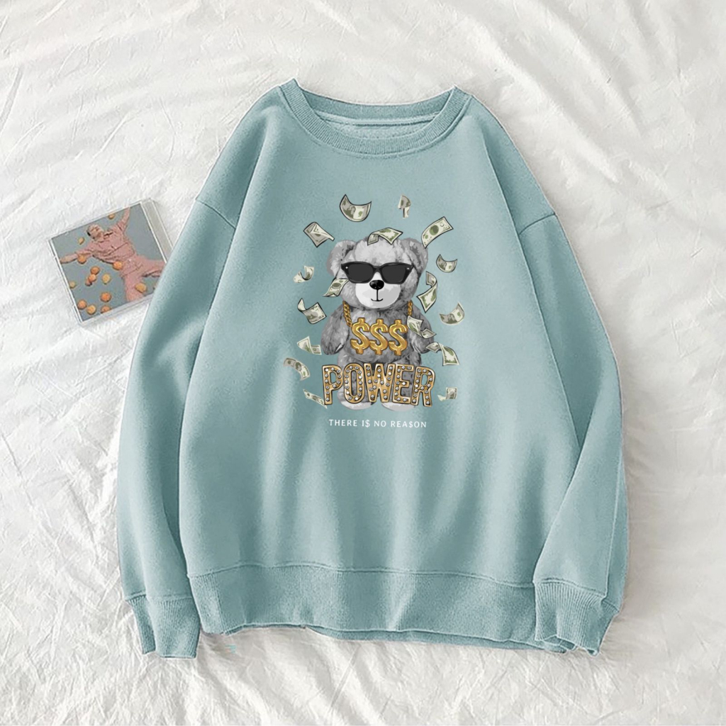 Sweater POWER TEDDY Sweatshirt Crewneck || M - XXL