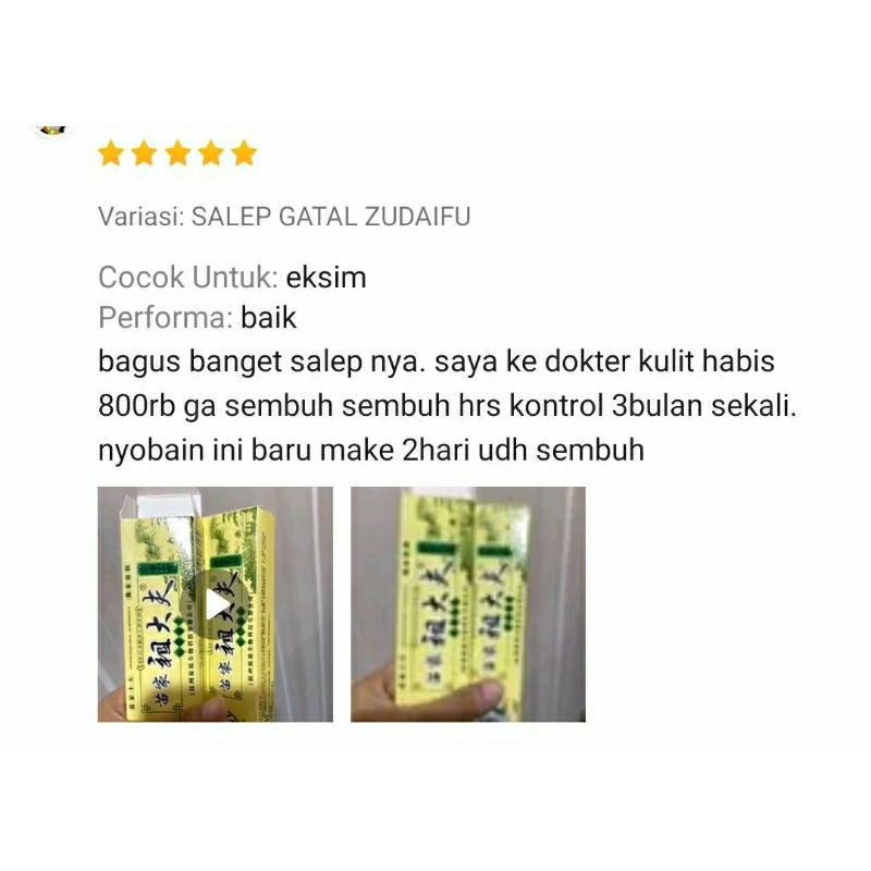 SALEP GATAL ZUDAIFU | 100% ORIGINAL | OBAT UNTUK ALERGI | JAMURAN | JERAWAT