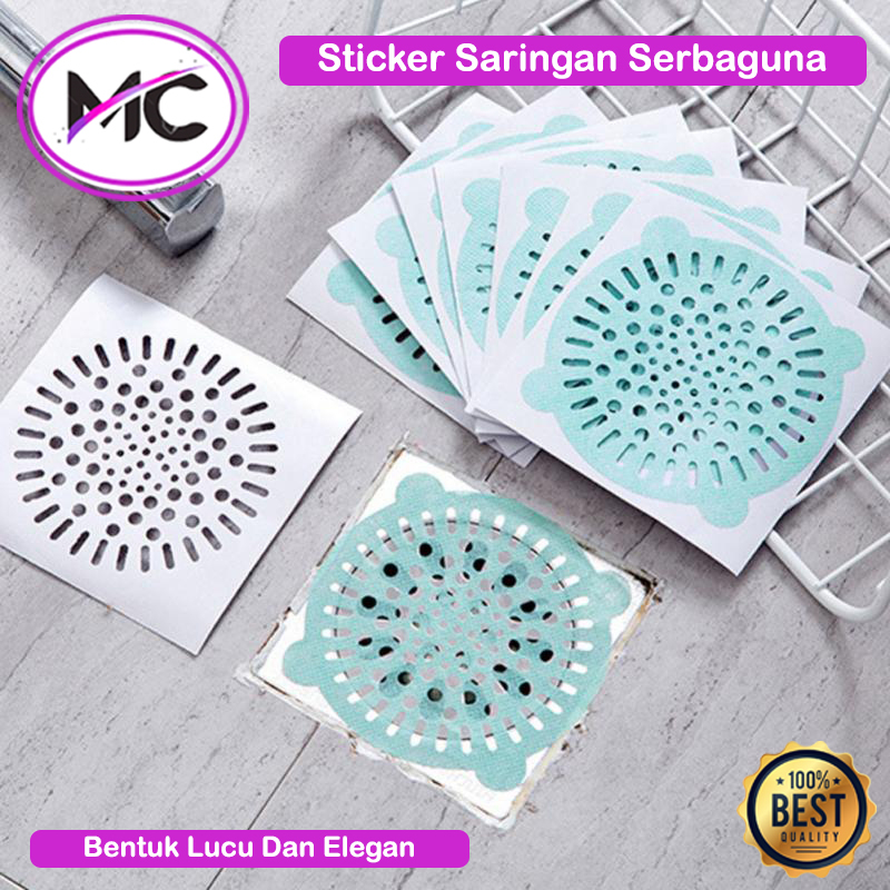 Sticker Saringan Rambut Kamar Mandi Tempel Stiker Penyaring Wastafel