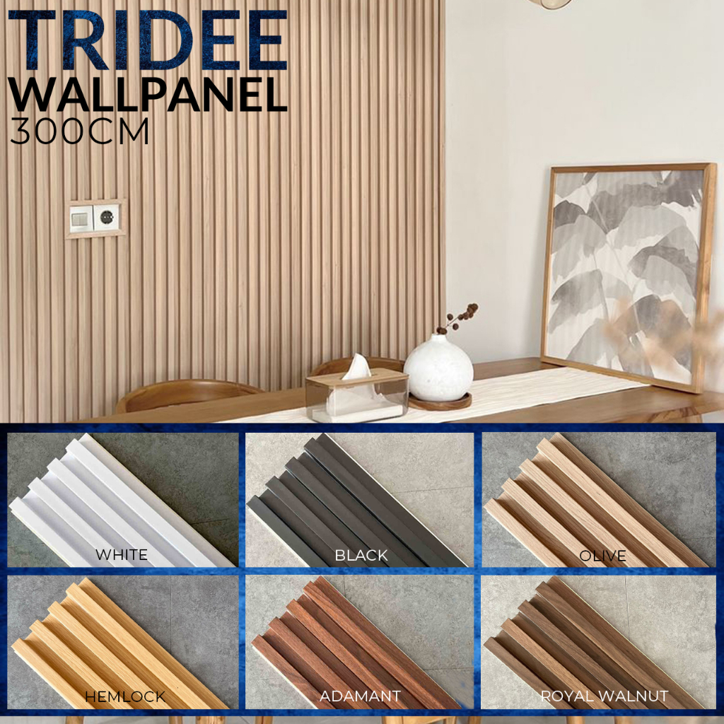 FLUTED WOOD PANEL WPC 24MM | 295-300CM | TRIDEE WALLPANEL