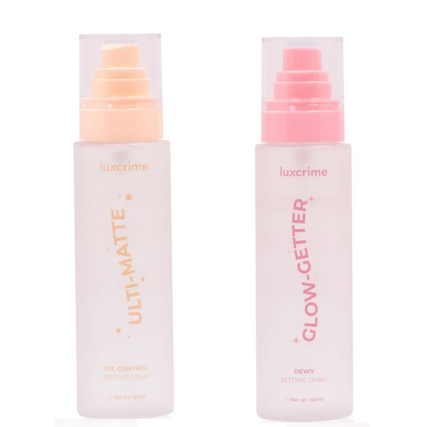 Luxcrime Glow-Getter Dewy Setting Spray Luxcrime Ulti-Matte Oil Control Setting Spray Luxcrime Setting Spray