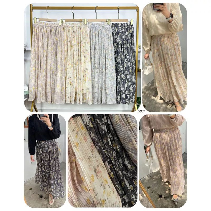 ROK PLEATS BUNGA IMPORT / ROK PLISKET BANGKOK BKK