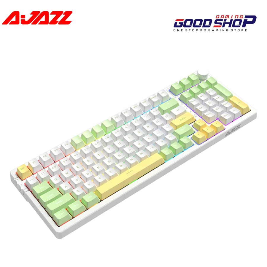 AJAZZ AK992 Green White Light Hotswap Mehanical - Gaming Keyboard