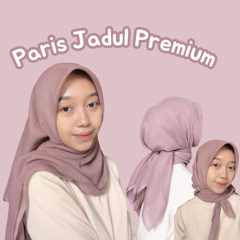 Hijab segi empat paris jadul premium red rose varisha
