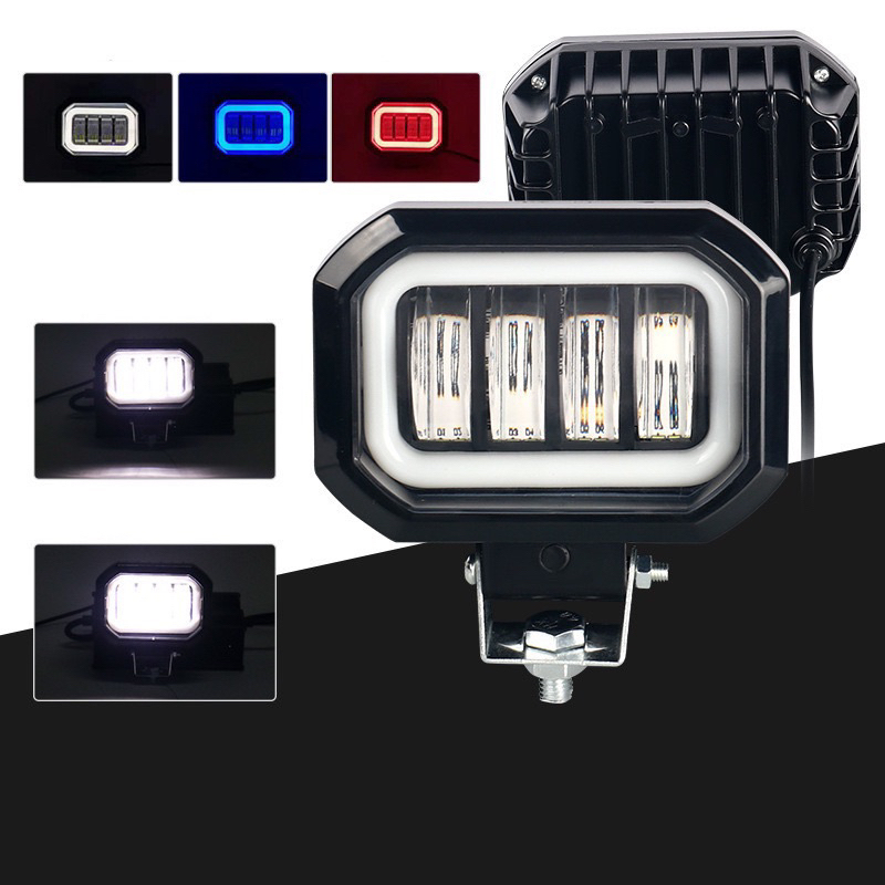 COD Lampu Tembak Sorot LED 6D 4 Mata Lensa Lampu Depan Daymaker Kotak CWL CREE