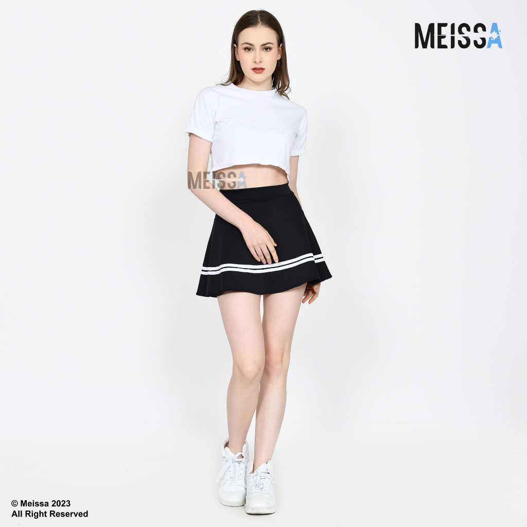 Rok Korea Rok Tennis Rok Payung Scuba Rok List Merah Hitam Putih Kasual Olahraga