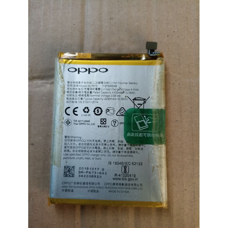 baterai oppo a3s ori copotan
