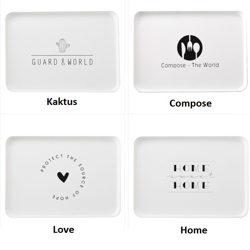 (CLASHOP) Nampan Makanan Plastik Putih / Plastic Food Tray
