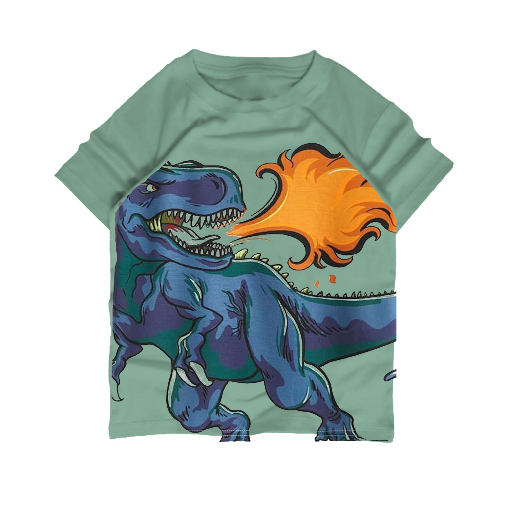 Kaos anak Dinosaurus laki laki distro terlaris Atasan anak cowok robot superhero H0lk Navy rgkids bandung abadigrosir