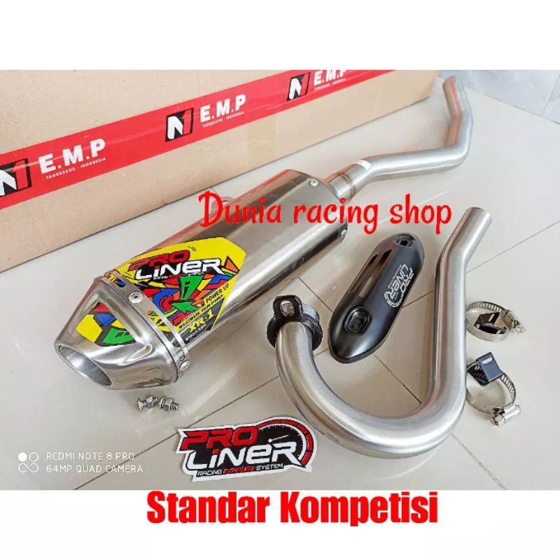 Knalpot Proliner XR1 XR 1 BORE UP 200CC KLX 150 DTracker WR 155 CRF 150 Fullset Fullsystem Leheran besar Full kompetisi Stenlis Original Proliner