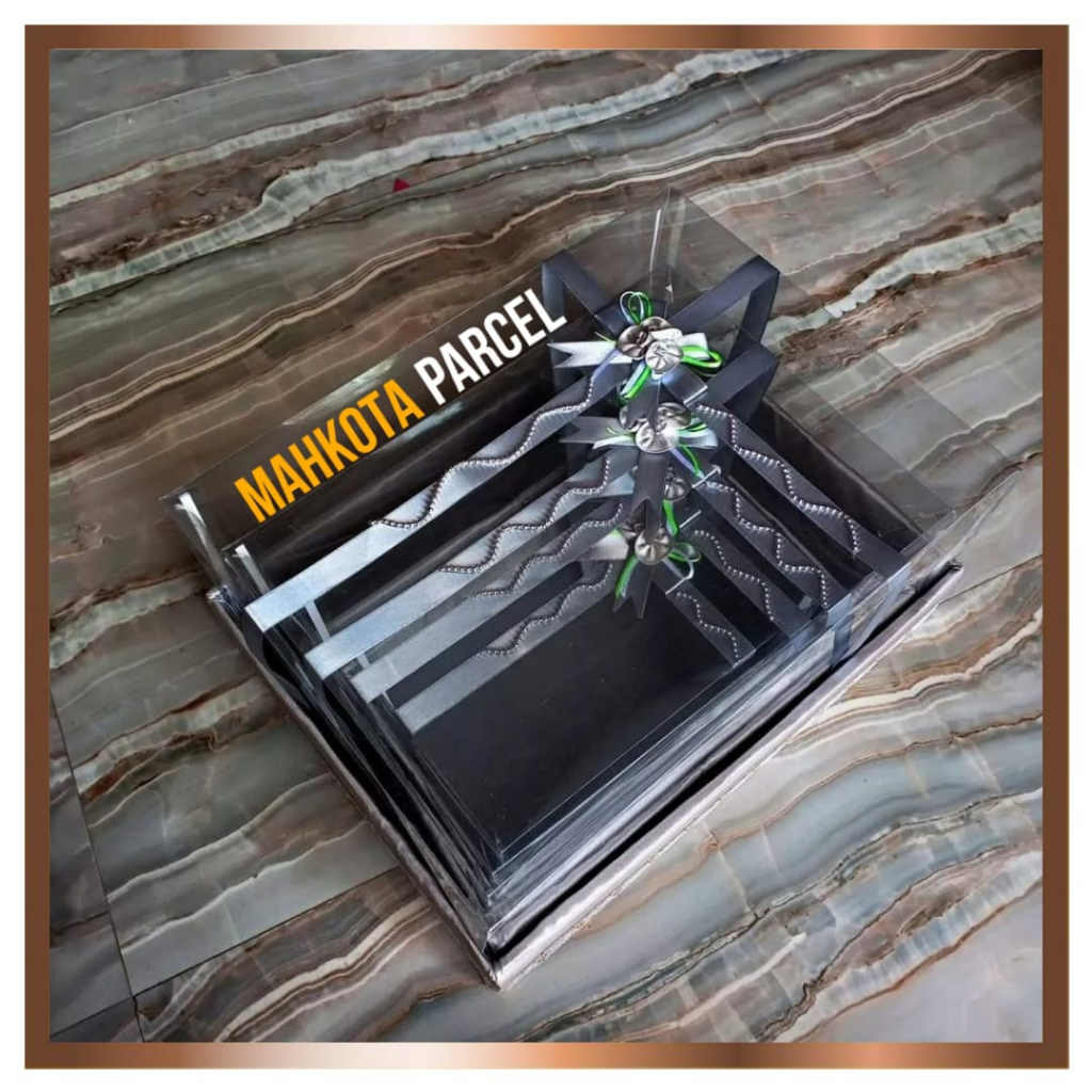 Box Kotak Seserahan 1 Set Isi 4 Mika Pita Bunga Hias Tbk