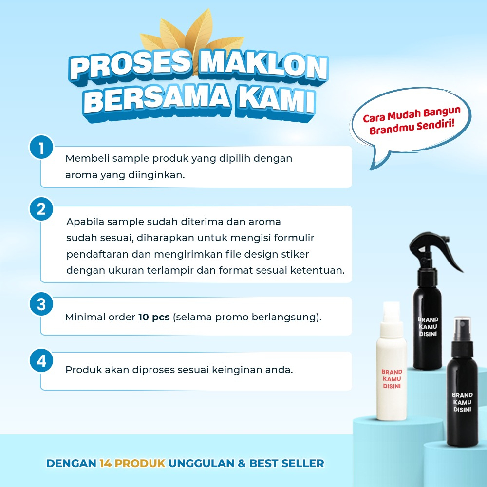 Maklon Sample - Hijab Perfume Anti Bakteri Pengharum Hijab
