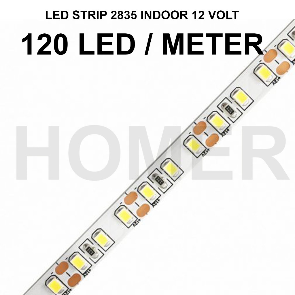 Lampu LED strip pita flexible smd 3528 / 2835 ip33 ip20 ip22 ip33 nonwaterproof 12v 12 volt 5 meter 5m 60 led 120 led 300 led 600 led mata kecil indoor lampu led strip tape tempel dekorasi kamar ruangan hias putih warm natural white biru merah hijau 4000K