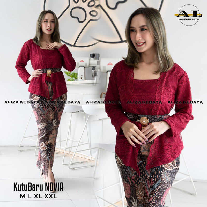 Kebaya Modern / Kebaya Kutu Baru Novia  / Kebaya Wisuda / Kebaya Pendek / Kebaya Natal / Kebaya Pesta / Kebaya Brukat