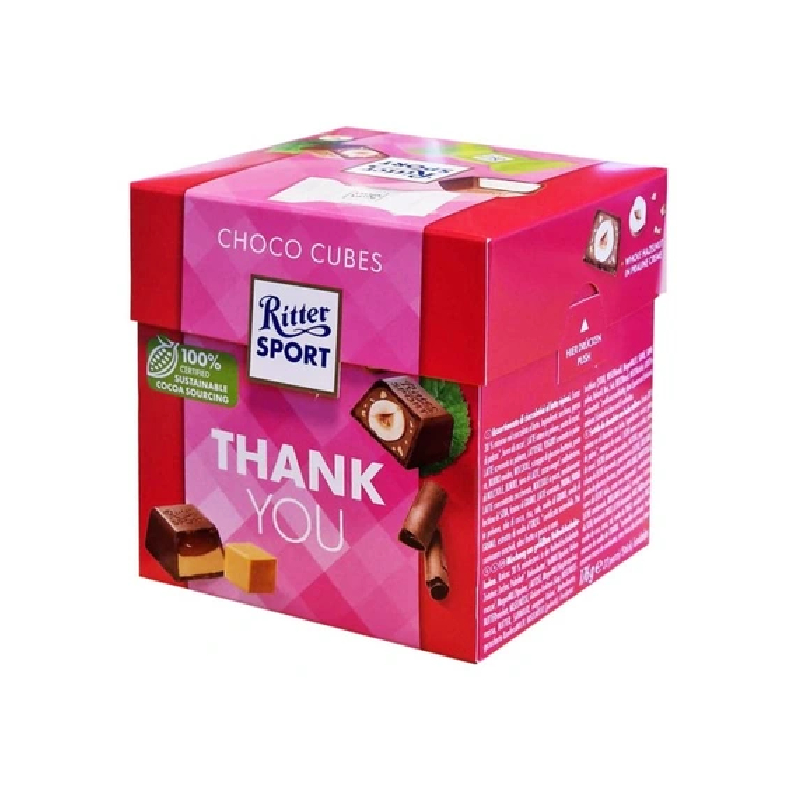 Coklat Ritter Sport Choco Cubes Schokowurfel Thank You 176 Gram