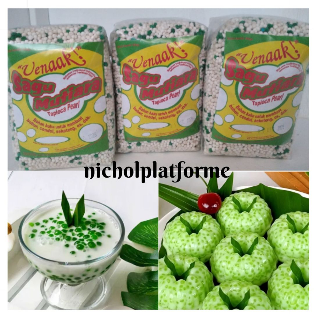 

nicholplatforme⚡sagu mutiara hijau lokal 500gr / sagu mutiara hijau topping minuman makanan terlaris