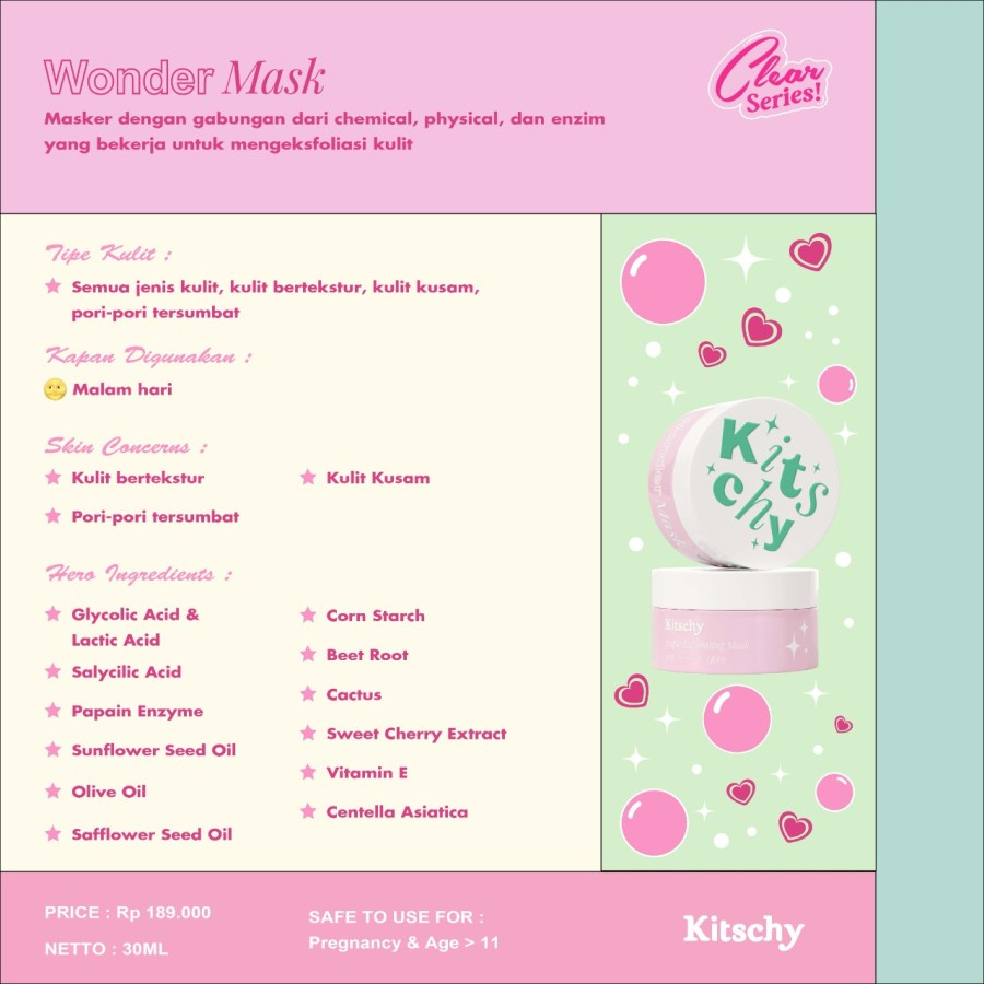 RADYSA - Kitschy Wonder Mask - Triple Exfoliating Mask
