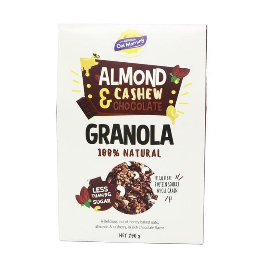 

Oat morning almond and cashew chocolate granola 250 gr