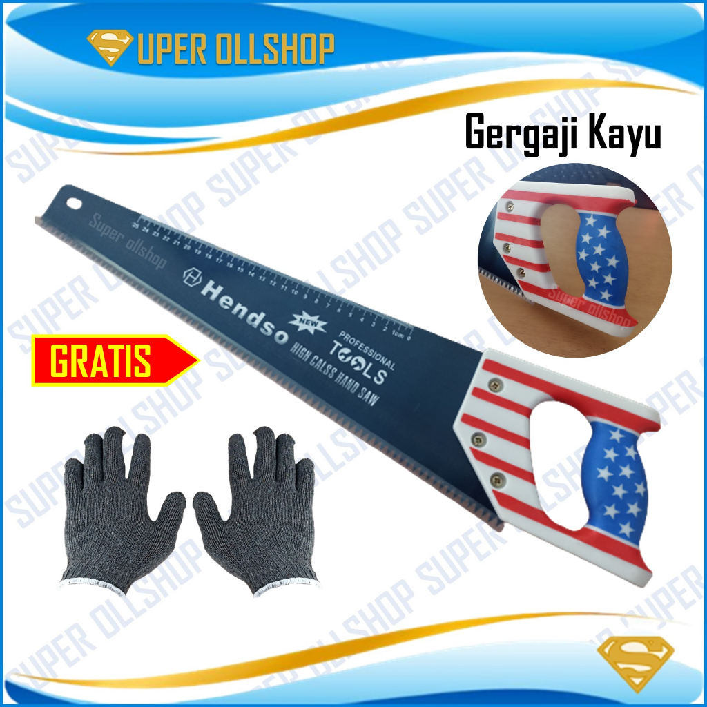 Gergaji Graji Kayu Gagang Fiber Lapis Karet Usa / Gergaji Kayu / Gergaji Gorok / Gergaji Potong Kayu